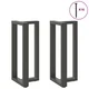 Noge za barsko mizo v obliki črke T 2 kosa antracit 40x35x(90-91) cm jeklo