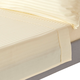 HOMESCAPES Homescapes Pastelno rumena barva Ploščato pregrinjalo iz satena iz egiptovskega bombaža s trakovi, 330 niti, 275x275 cm, (20750447)