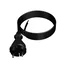 shumee 4 m priključni kabel z ravnim vtičem TIP E 230 V 16 A 2 × 1 mm2 H05BQ-F PP-21 črne barve W-98576