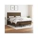 Den Box spring postelja z vzmetnico temno rjava 180x200 cm blago