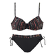 BUFFALO Bikini zgornji del, črna