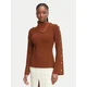 Elisabetta Franchi Golf MK-03S-66E2-V420 Rjava Slim Fit