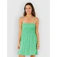 Rip Curl Surf Side Shirred Dress light green