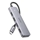 Ugreen HUB USB-C razdelilnik – 4x USB 3.2 z USB-C napajalnim priključkom, siv