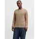 JACK & JONES Pulover JJPANNEL svetlo rjava