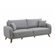 Atelier Del Sofa Raztegljiv kavč s tremi sedeži, Hera - siva