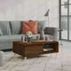 Vidaxl Klubska mizica rjavi hrast 90x60x35 cm inženirski les