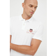 Pamučna polo majica Gant boja: bijela, s aplikacijom