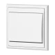 Vgradno enopolno stikalo z osvetlitvijo Luna, 10A, 250V, WP-1L/S, belo