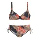 LASCANA Bikini rjava/oranžna/črna/bela