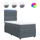 Vidaxl Box spring postelja z vzmetnico temno siv 90x190 cm žamet