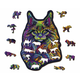 Rainbow Wild Cat Wooden Puzzle M (140 Pieces)