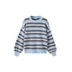 MANGO KIDS Pulover SIGRID svetlo modra/kostanj rjava