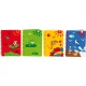 Small foot majhna noga Notebook z lesenim pokrovom 1pc rdeča