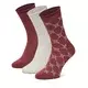 Nogavice NINE WEST BR_NW_01_Z_SS25 (3 PACK) WHITE Temno rdeča