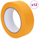 vidaXL Maskirni trakovi za slikarje 12 pcs Rumena 38mm x 50m Papir