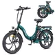 Hillmiles zložljivo e-kolo z baterijo MilePort (36V, 13Ah, do 80-100 km, 20 * 3,0 palca, 7 hitrosti SHIMANO, 250W motor in 25 km/h)