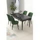 Hanah Home Set Trpezarijski sto i 4 stolice Nil, Zeleno-crni