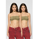 Womens bras Bandeau 2-Pack khaki+khaki