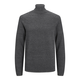 Pamučni pulover Jack & Jones za muškarce, boja: siva, lagani, s dolčevitom