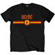AC/DC Majica Logo & Stripe Unisex Black M