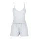 Trendyol Gray Melange Lace Detailed Corded Knitted Pajama Set with Rope Straps