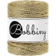 Bobbiny 3PLY Macrame Rope 3 mm Metallic Gold Vrvica
