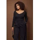 Trendyol Curve Ženska bluza Tbbaw26Af00124, Crna