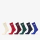 Nogavice adidas Trefoil Crew Sock Cushion 6-Pack Night Indigo/ Collegiate Green/ Maroon XL