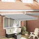 Uvlačiva tenda antracit i bijela 3x2,5 m tkanina i aluminij
