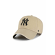 Bombažna bejzbolska kapa 47brand Mlb New York Yankees bež barva