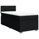 Vidaxl Box spring postelja z vzmetnico črn 90x190 cm blago