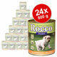 Ekonomično pakiranje Rocco Junior 24 x 800 g - Perad i divljač + riža + kalcij