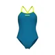 ARENA Enodelne kopalke TIE BACK SOLID zelena / neonsko zelena