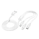 Hoco Kabel 3 v 1 USB-A na Lightning/Micro USB/USB-C Hoco 2 A, 1 m, X74, bel