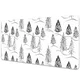 Decormat Podloga za pisalno mizo Winter Christmas tree 120x60 cm