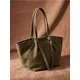 Sinsay - Shopper torba od imitacije prevrnute kože - green spruce