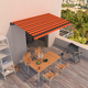 vidaXL Ročno zložljiva tenda 400x350 cm oranžna in rjava
