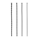 Ouch! Silicone Spiral Screw Plug Set Beginner Urethral Sounding Black