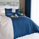 shumee Pregrinjalo HERRINGBONE Modro 170x210 cm - Eleganca v vaši spalnici