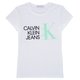 Calvin Klein Jeans  Majice kratkih rukava HYBRID LOGO SLIM T-SHIRT  Bijela