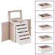 Vidaxl Jewellery Box 6-Layer z ogledalom zaklenljiv Bela