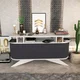 Hanah home Polica 150x75x43cm Belo-Antracit