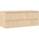 Mexen Rivel kopalniška omarica 120 cm z delovno ploščo, 2 predala, rebrasta, hrast - 91A20-12047-2-BFFC81