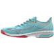 Ženske tenisice Mizuno Wave Exceed Tour 5 CC - tanager turquoise/fiery coral/white