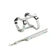 Trixie Oprsnica s povodcem Junior M-L 27-45 cm/8 mm 2 m svetlo siva