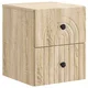 vidaXL Stenski nočni omarici s predalom Sonoma hrast 33 x 34,5 x 40 cm