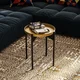 Hanah Home Klub sto Shb 44x57x44cm Crno-Zlatni