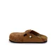 Goby Cokle Women Calceo Brown Clogs CALN201 with flowers rjava