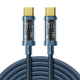 Joyroom kabel USB Type-C - USB Type-C 100W 2m modri (S-CC100A20)